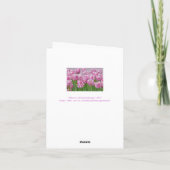 ROZE TULPEN / MOEDERDAG KAART (Achterkant)