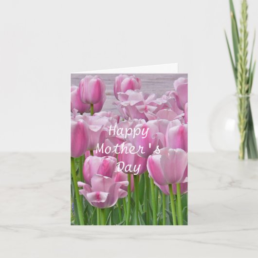 ROZE TULPEN / MOEDERDAG KAART (Voorkant)