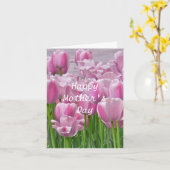 ROZE TULPEN / MOEDERDAG KAART (Gele Bloem)