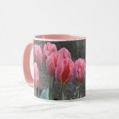 Roze tulpen mok (Voorkant links)