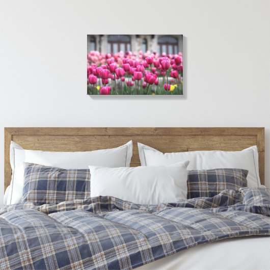 Roze Tulpen - Montreal (Canvas) Canvas Afdruk (Insitu (Slaapkamer))
