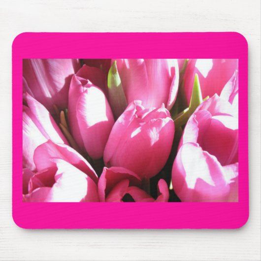Roze tulpen muismat (Voorkant)