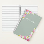 Roze tulpen & narcissen lente bloemen notitieboek (Binnen)