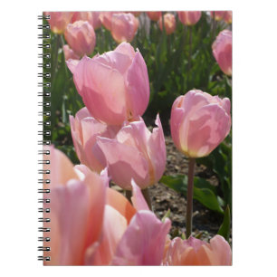 Roze tulpen notitieboek
