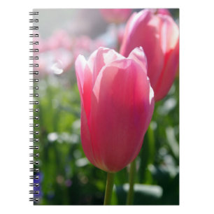 Roze tulpen notitieboek