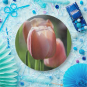 Roze tulpen papieren bordje (Feest)