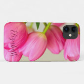 Roze tulpen personaliseren Case-Mate iPhone case (Achterkant (horizontaal))