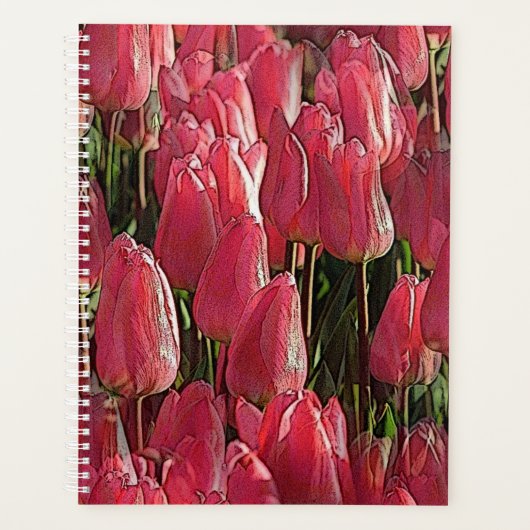 roze tulpen planner (Voorkant)