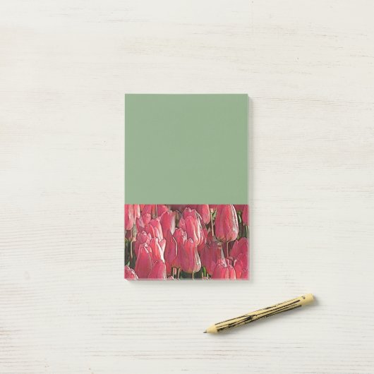 roze tulpen post-it® notes (Op bureau)