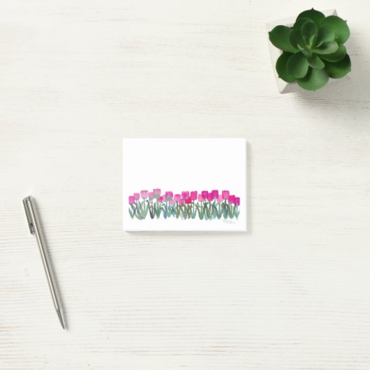 Roze tulpen post-it® notes (Kantoor)