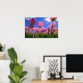 Roze tulpen poster (Thuiskantoor)