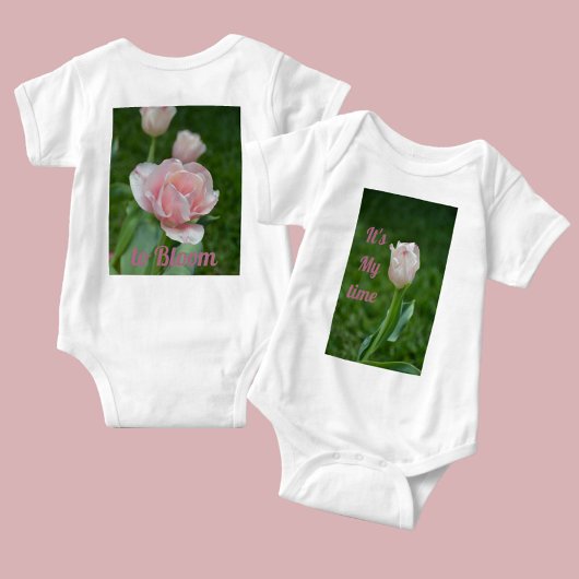Roze tulpen romper