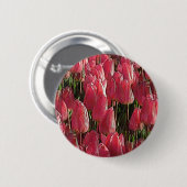 roze tulpen ronde button 5,7 cm (Voorkant /achterkant)