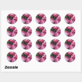 Roze tulpen ronde sticker (Vel)