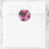 Roze tulpen ronde sticker (Tas)