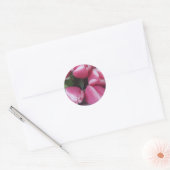 Roze tulpen ronde sticker (Envelop)