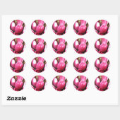 Roze tulpen ronde sticker (Vel)