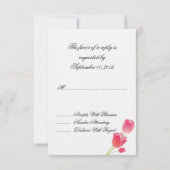Roze Tulpen RSVP Kaartje (Achterkant)