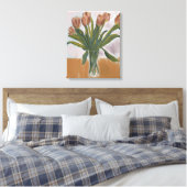 Roze Tulpen Schilderen op doek Canvas Afdruk (Insitu (Slaapkamer))