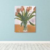 Roze Tulpen Schilderen op doek Canvas Afdruk (Insitu (Houten vloer))