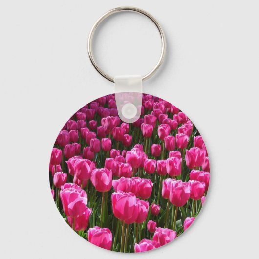 Roze Tulpen Sleutelhanger (Voorkant)