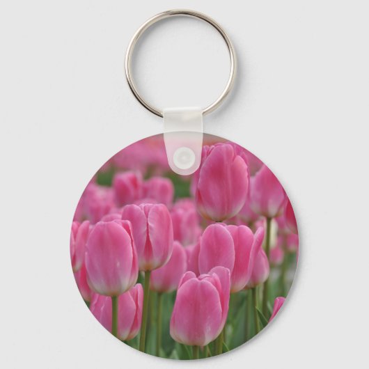 Roze tulpen sleutelhanger (Voorkant)