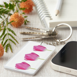 Roze Tulpen Sleutelhanger