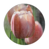 Roze tulpen snijplank (Voorkant)