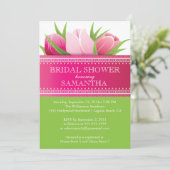  Roze Tulpen Spring Vrijgezellenfeest Kaart (Staand voorkant)