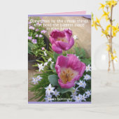 Roze tulpen sterbloemen lente tuin bloemen kaart (Gele Bloem)