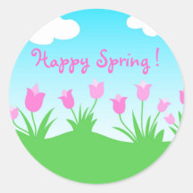 Roze tulpen - Sticker