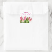 Roze tulpen sticker (Tas)
