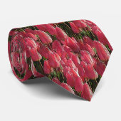  roze tulpen stropdas (Opgerold)