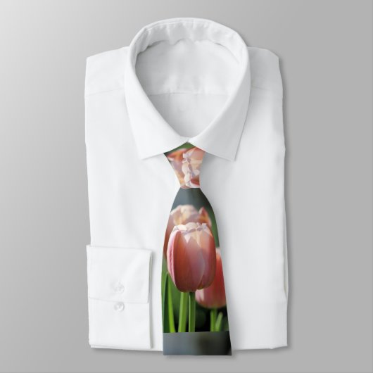 Roze tulpen stropdas (Gebonden)