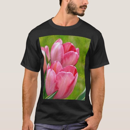 Roze tulpen t-shirt (Voorkant)