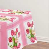 Roze tulpen tafellade tafelkleed (Voorbeeld)