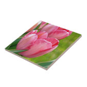 Roze tulpen tegeltje (Zijkant)