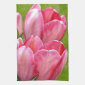 Roze tulpen theedoek (Verticaal)