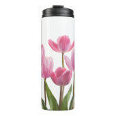 Roze tulpen thermosbeker (Voorkant)