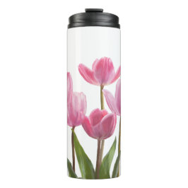 Roze tulpen thermosbeker