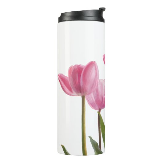 Roze tulpen thermosbeker (Gedraaid links)