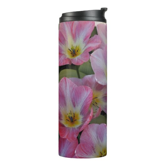 Roze tulpen thermosbeker (Gedraaid links)