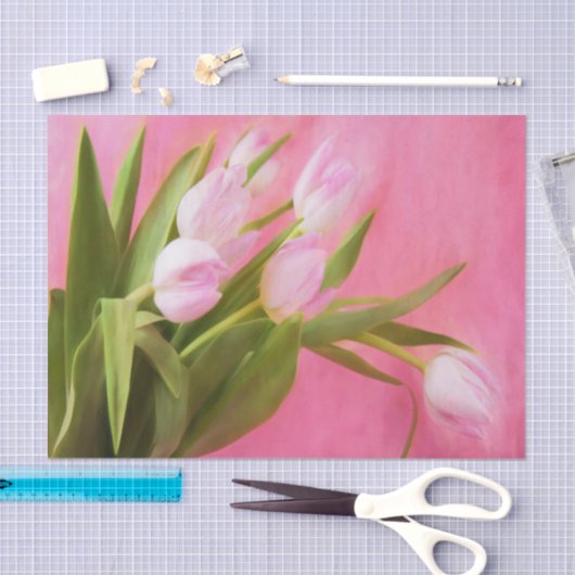 roze tulpen tissuepapier (Craft)