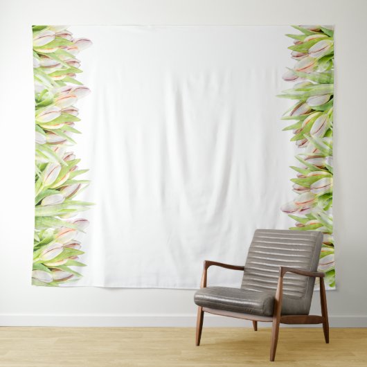 Roze Tulpen | Trouwfoto Achtergrond Wandkleed (In Situ (horizontaal))