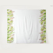 Roze Tulpen | Trouwfoto Achtergrond Wandkleed (Voorkant (horizontaal))