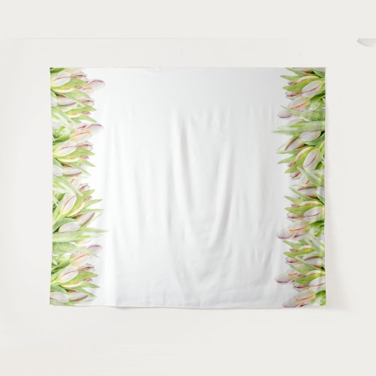 Roze Tulpen | Trouwfoto Achtergrond Wandkleed (Voorkant (horizontaal))