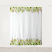 Roze Tulpen | Trouwfoto Achtergrond Wandkleed (Voorkant)