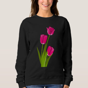 Roze tulpen trui