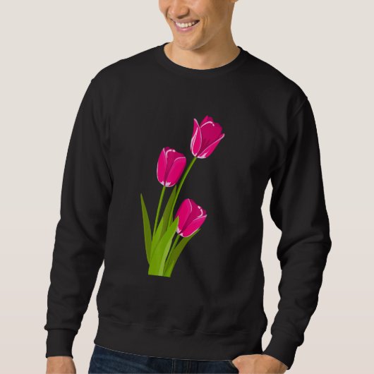 Roze tulpen trui (Voorkant)