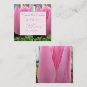 Roze Tulpen Tuinplein St Informatiekaartje (Voorkant / Achterkant)